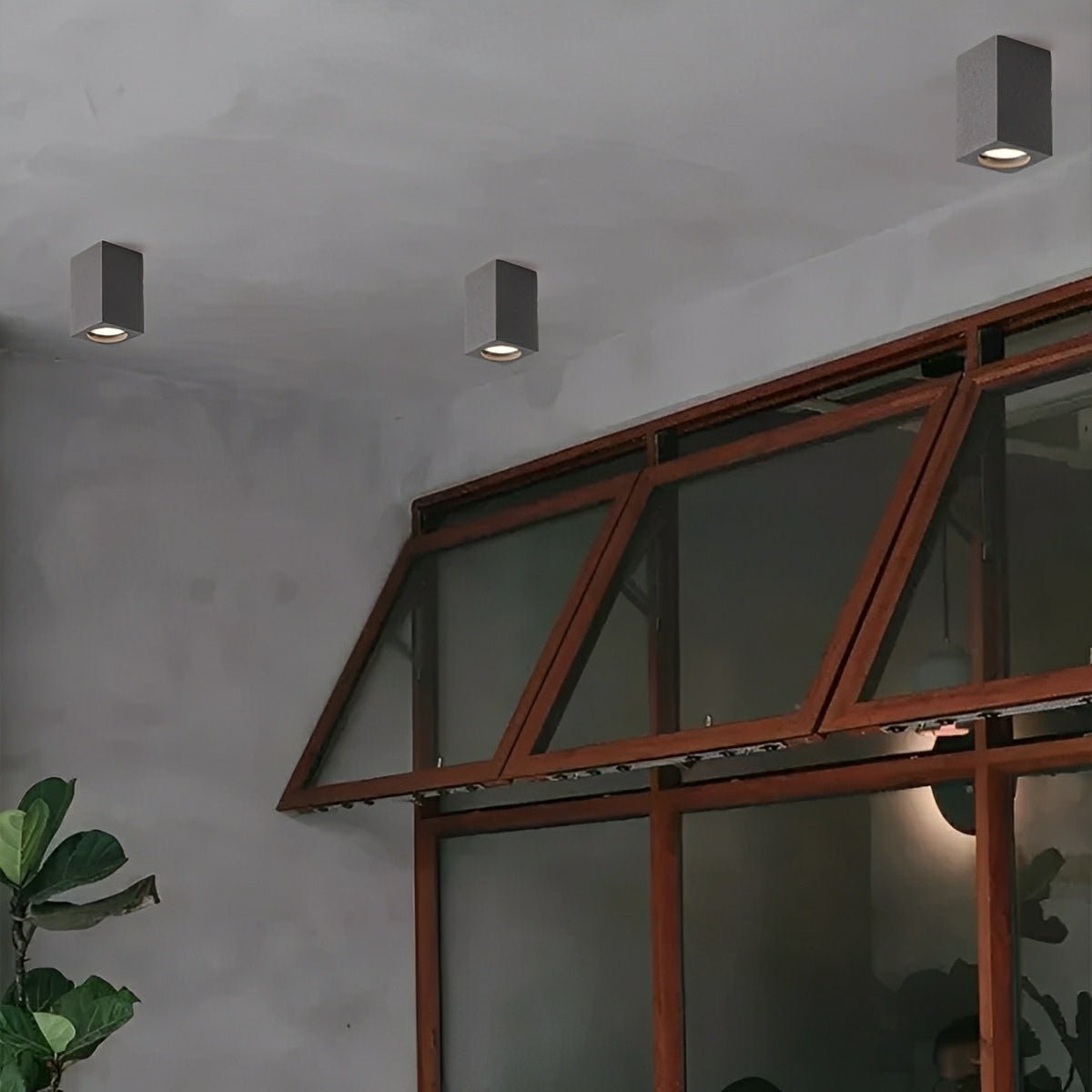 Lavisa - Modern Square Concrete LED Ceiling Light Minimalist Fixture