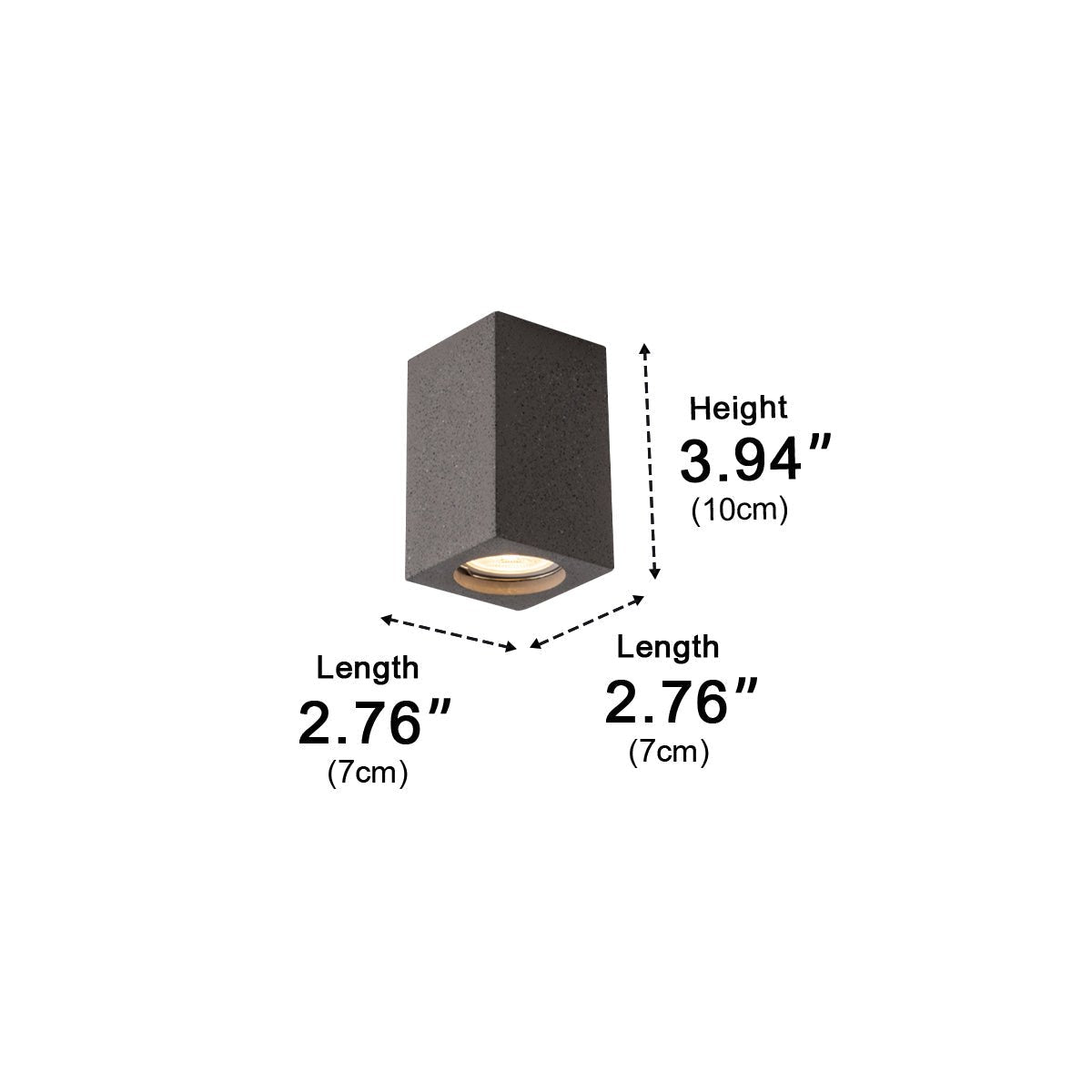 Lavisa - Modern Square Concrete LED Ceiling Light Minimalist Fixture