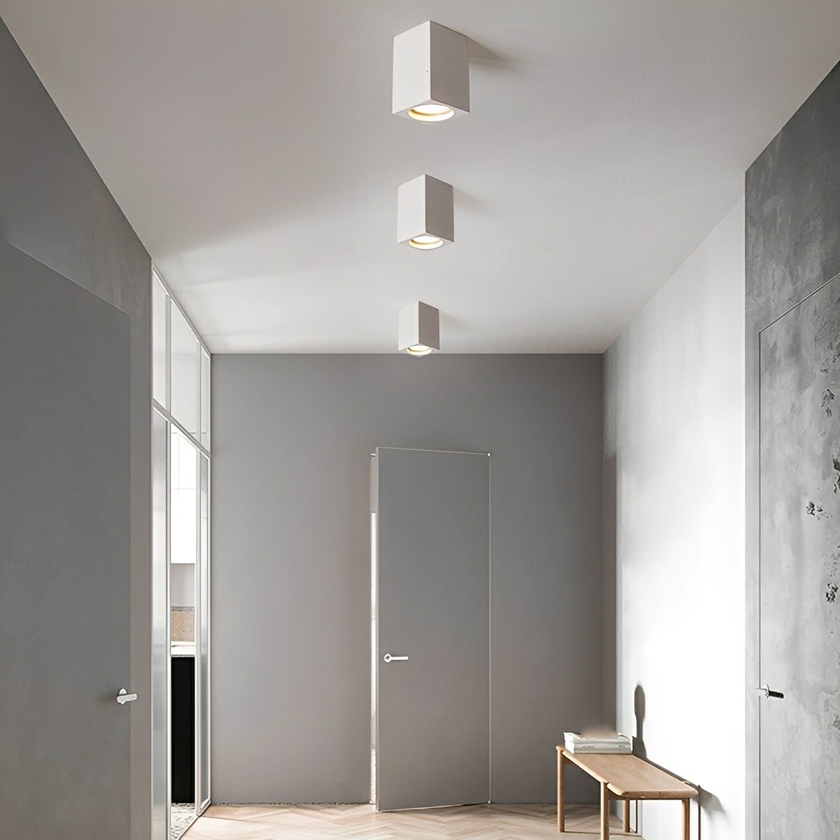 Lavisa - Modern Square Concrete LED Ceiling Light Minimalist Fixture