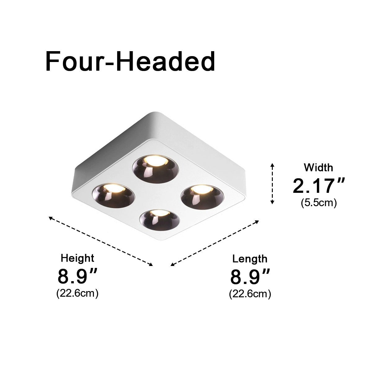 Lavisa - Modern Minimalist Square LED Indoor Ceiling Spotlight