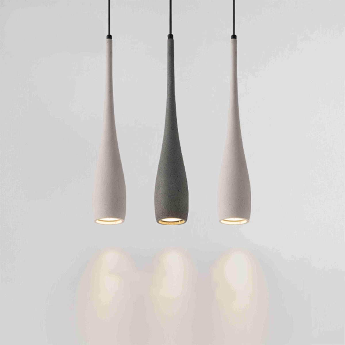 Lavisa - Modern Minimalist Water Drop Concrete LED Pendant Light