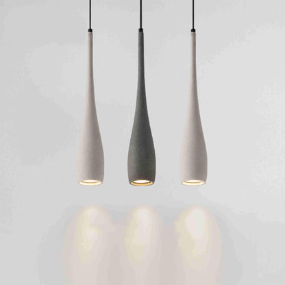 Lavisa - Modern Minimalist Water Drop Concrete LED Pendant Light