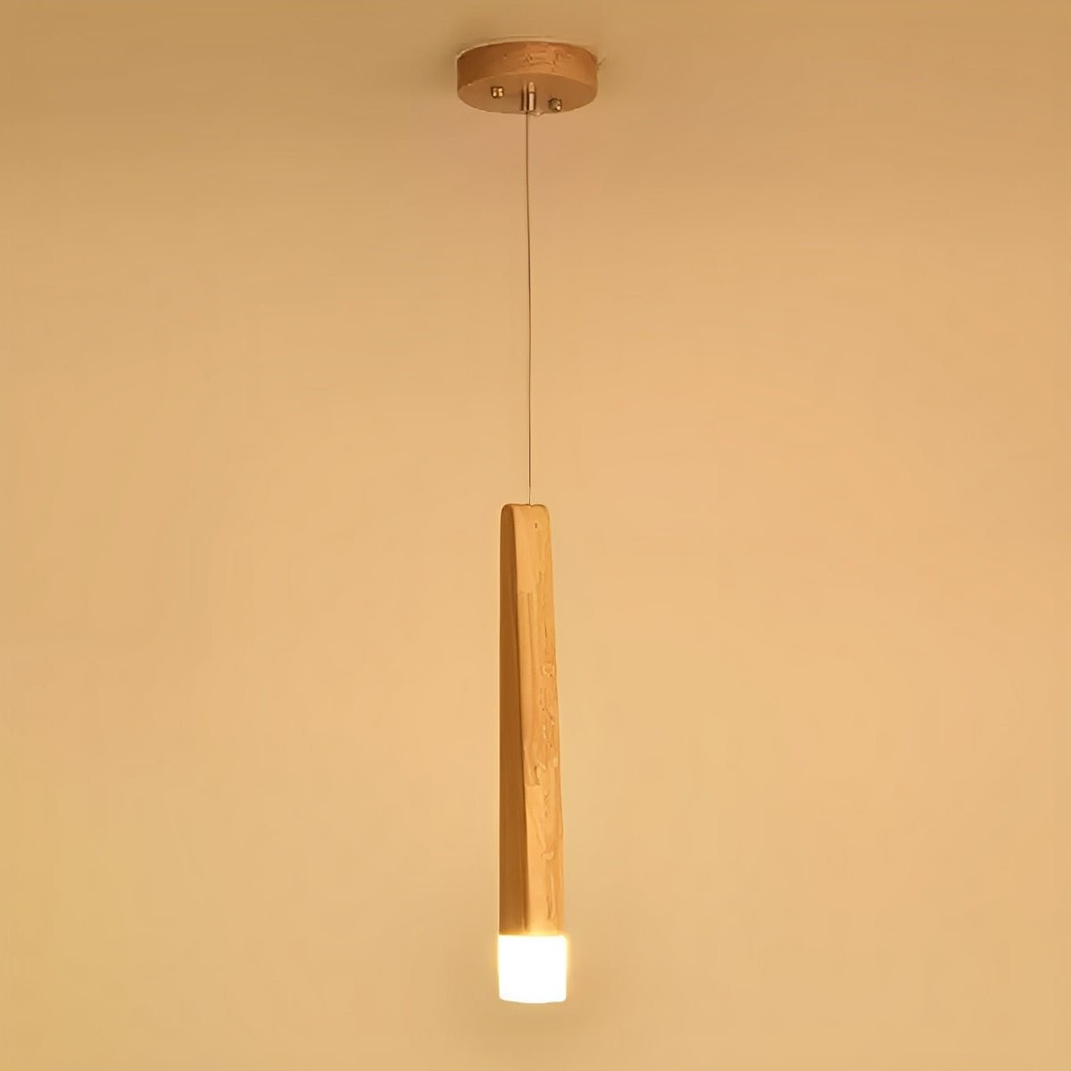 Lavisa - Modern Minimalist Wood Art Firewood Stick Pendant Light