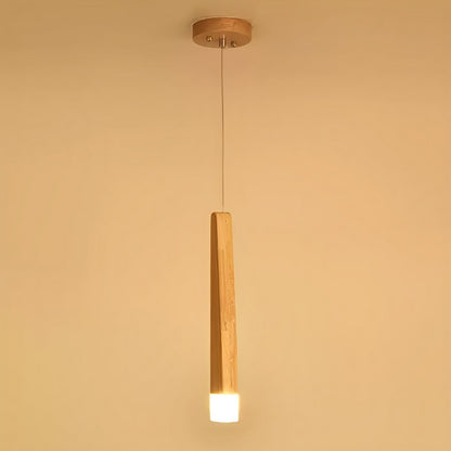 Lavisa - Modern Minimalist Wood Art Firewood Stick Pendant Light