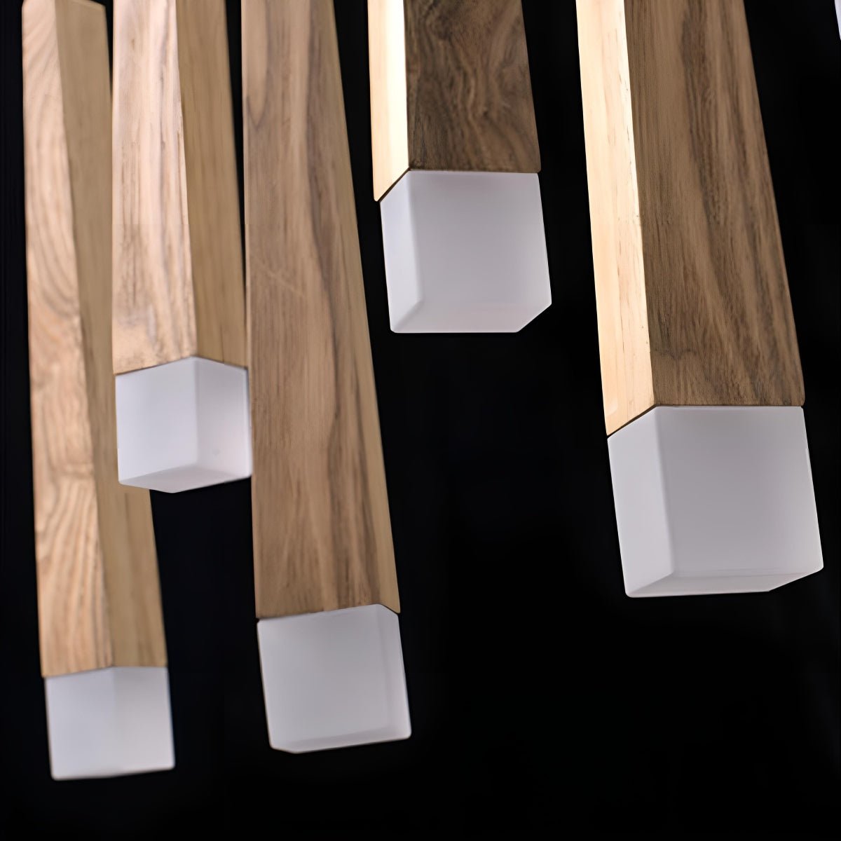 Lavisa - Modern Minimalist Wood Art Firewood Stick Pendant Light