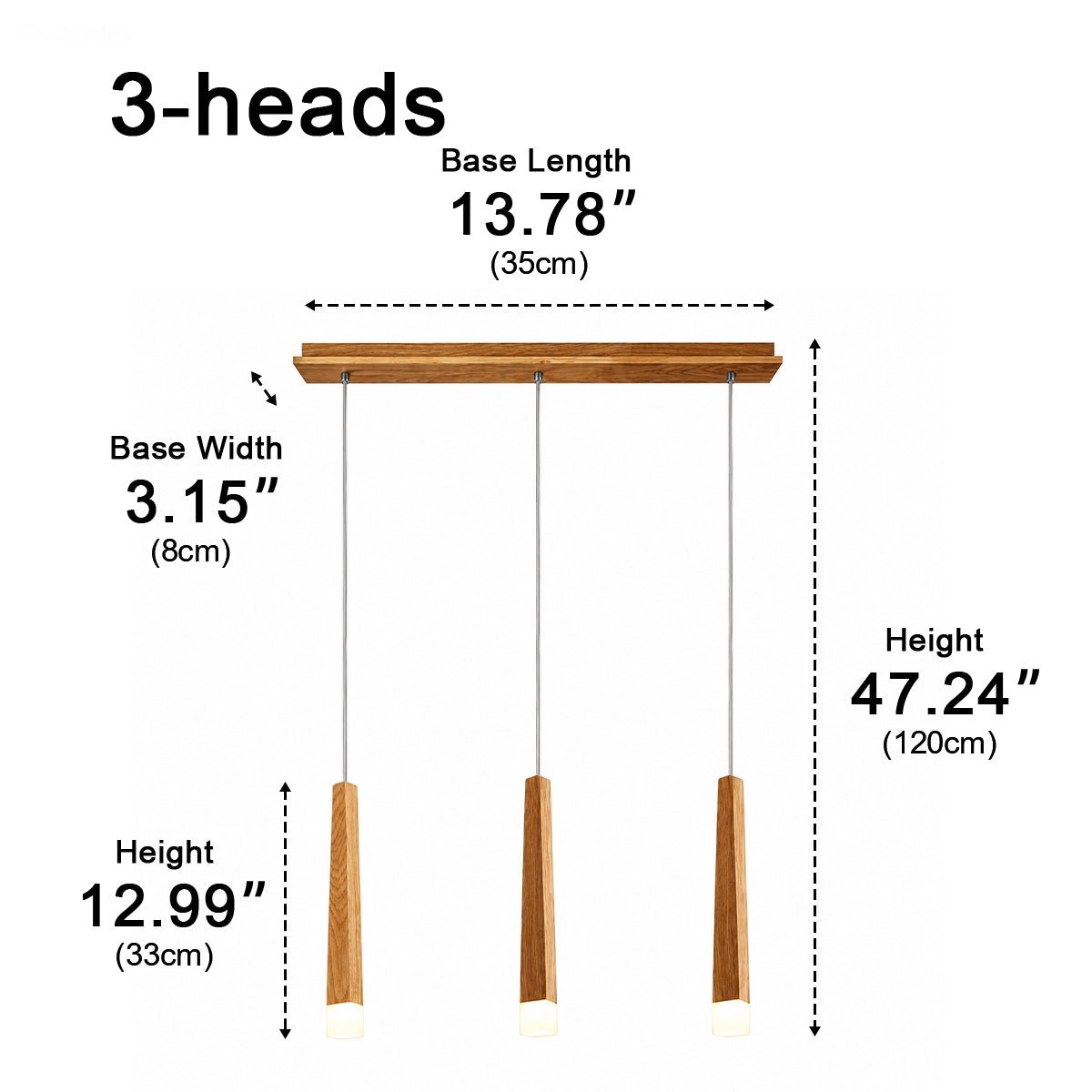 Lavisa - Modern Minimalist Wood Art Firewood Stick Pendant Light