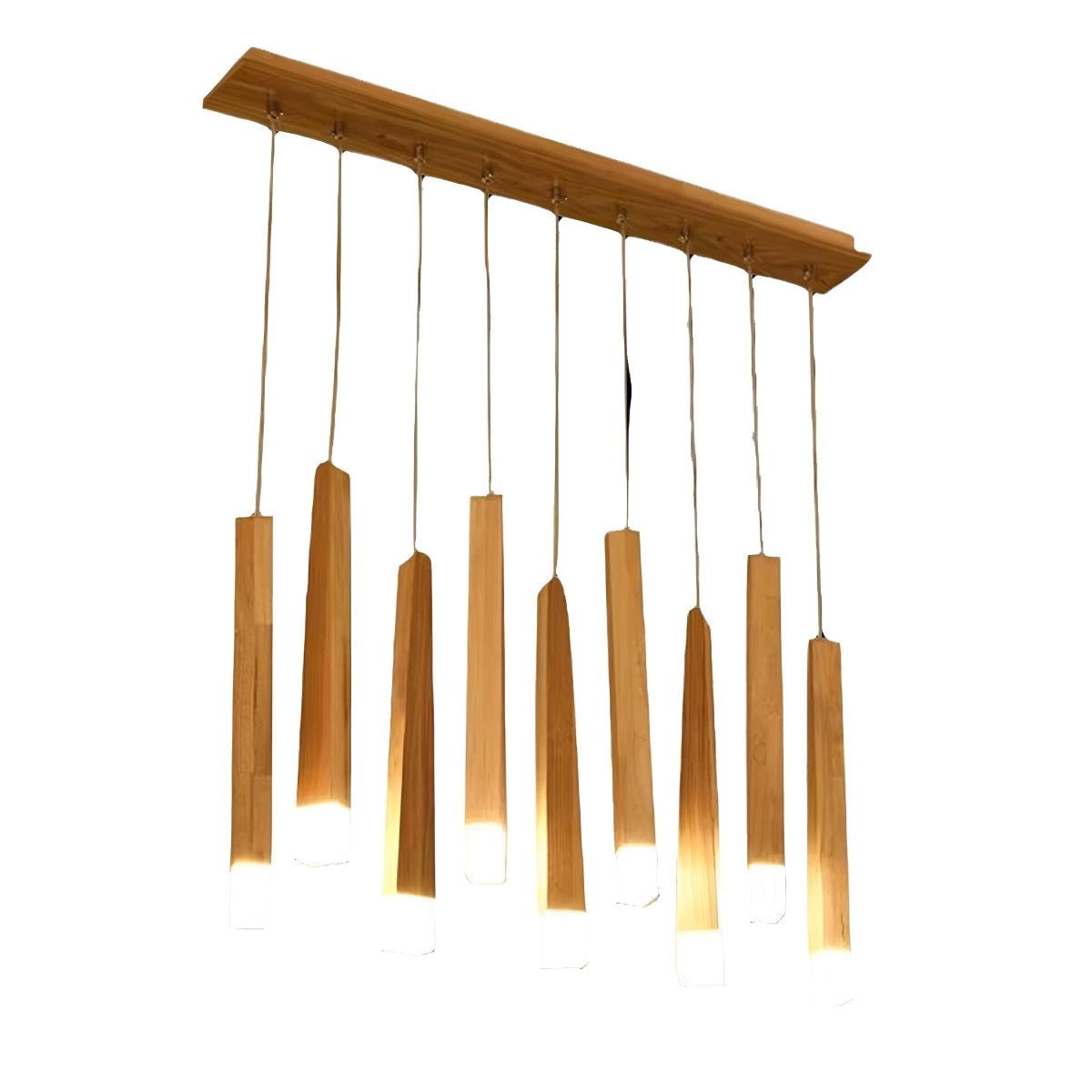 Lavisa - Modern Minimalist Wood Art Firewood Stick Pendant Light