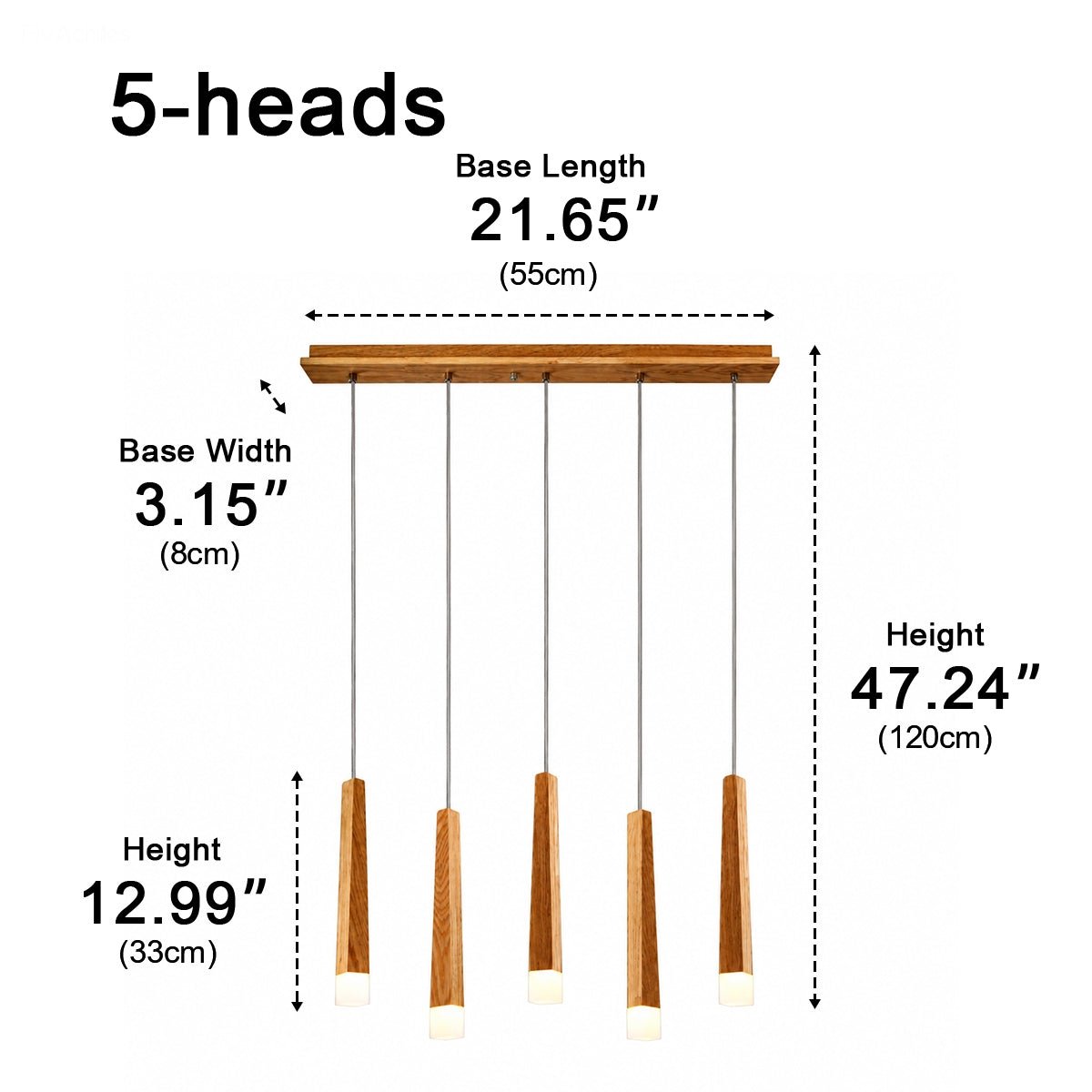 Lavisa - Modern Minimalist Wood Art Firewood Stick Pendant Light