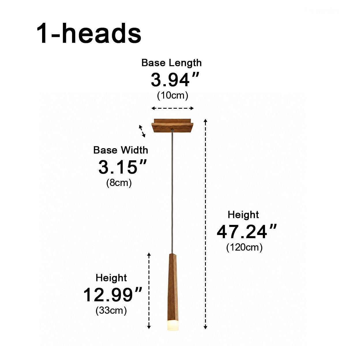 Lavisa - Modern Minimalist Wood Art Firewood Stick Pendant Light