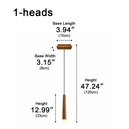 Lavisa - Modern Minimalist Wood Art Firewood Stick Pendant Light