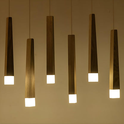 Lavisa - Modern Minimalist Wood Art Firewood Stick Pendant Light