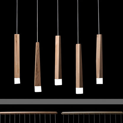 Lavisa - Modern Minimalist Wood Art Firewood Stick Pendant Light