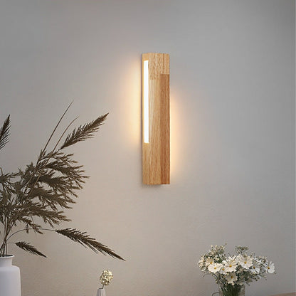 Lavisa - Modern Minimalist Wood Double-Sided LED Wall Sconce