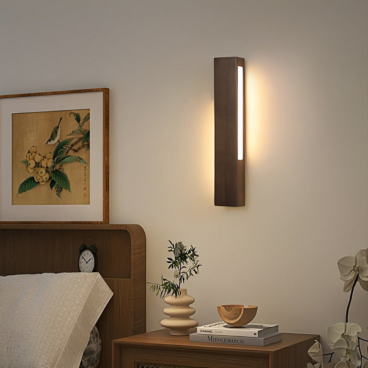 Lavisa - Modern Minimalist Wood Double-Sided LED Wall Sconce
