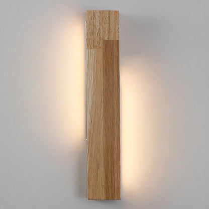 Lavisa - Modern Minimalist Wood Double-Sided LED Wall Sconce