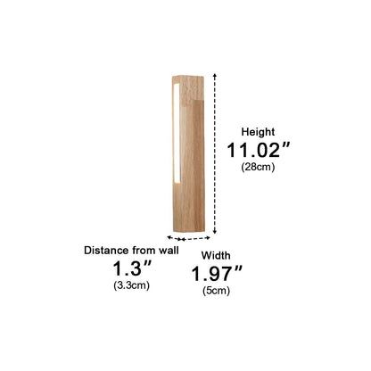 Lavisa - Modern Minimalist Wood Double-Sided LED Wall Sconce