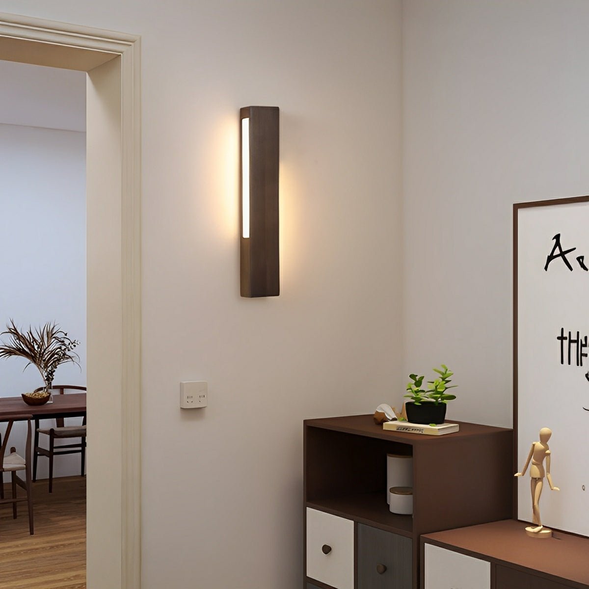 Lavisa - Modern Minimalist Wood Double-Sided LED Wall Sconce