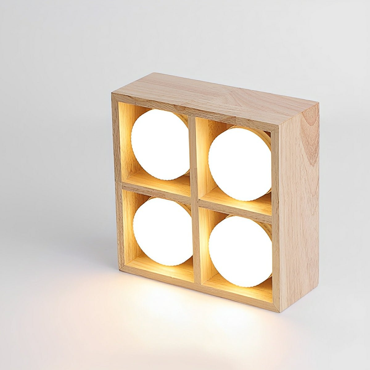 Lavisa - Wood Square LED Ceiling Spotlight Gimbal Fixture