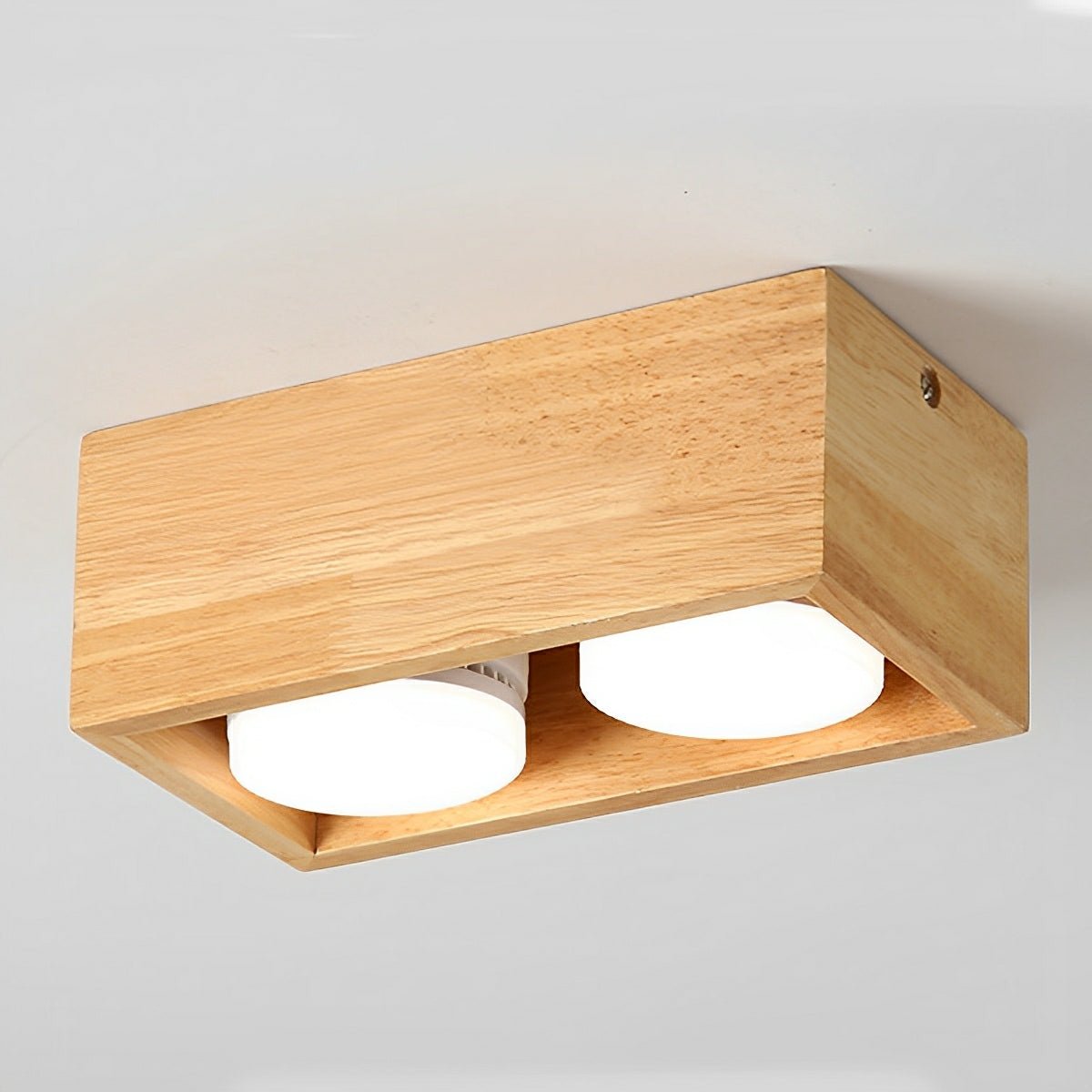 Lavisa - Wood Square LED Ceiling Spotlight Gimbal Fixture