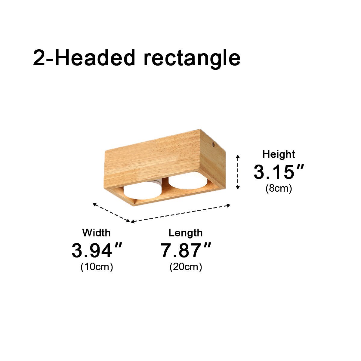 Lavisa - Wood Square LED Ceiling Spotlight Gimbal Fixture
