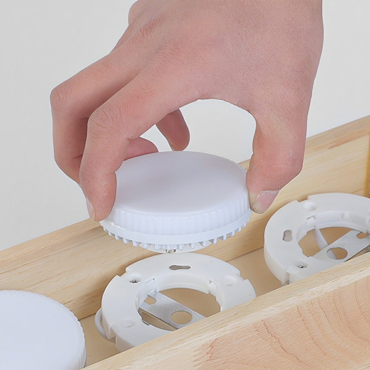 Lavisa - Wood Square LED Ceiling Spotlight Gimbal Fixture