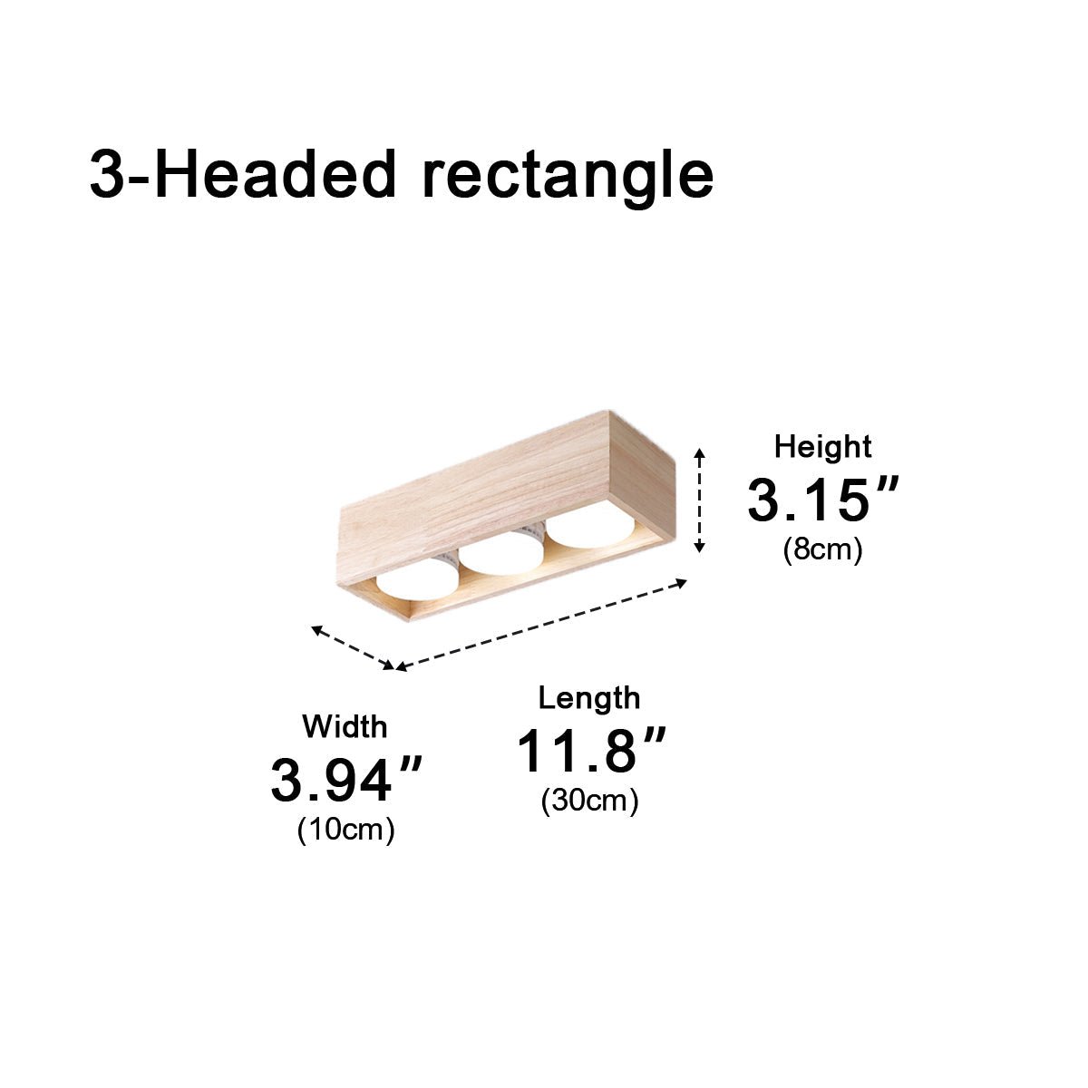 Lavisa - Wood Square LED Ceiling Spotlight Gimbal Fixture