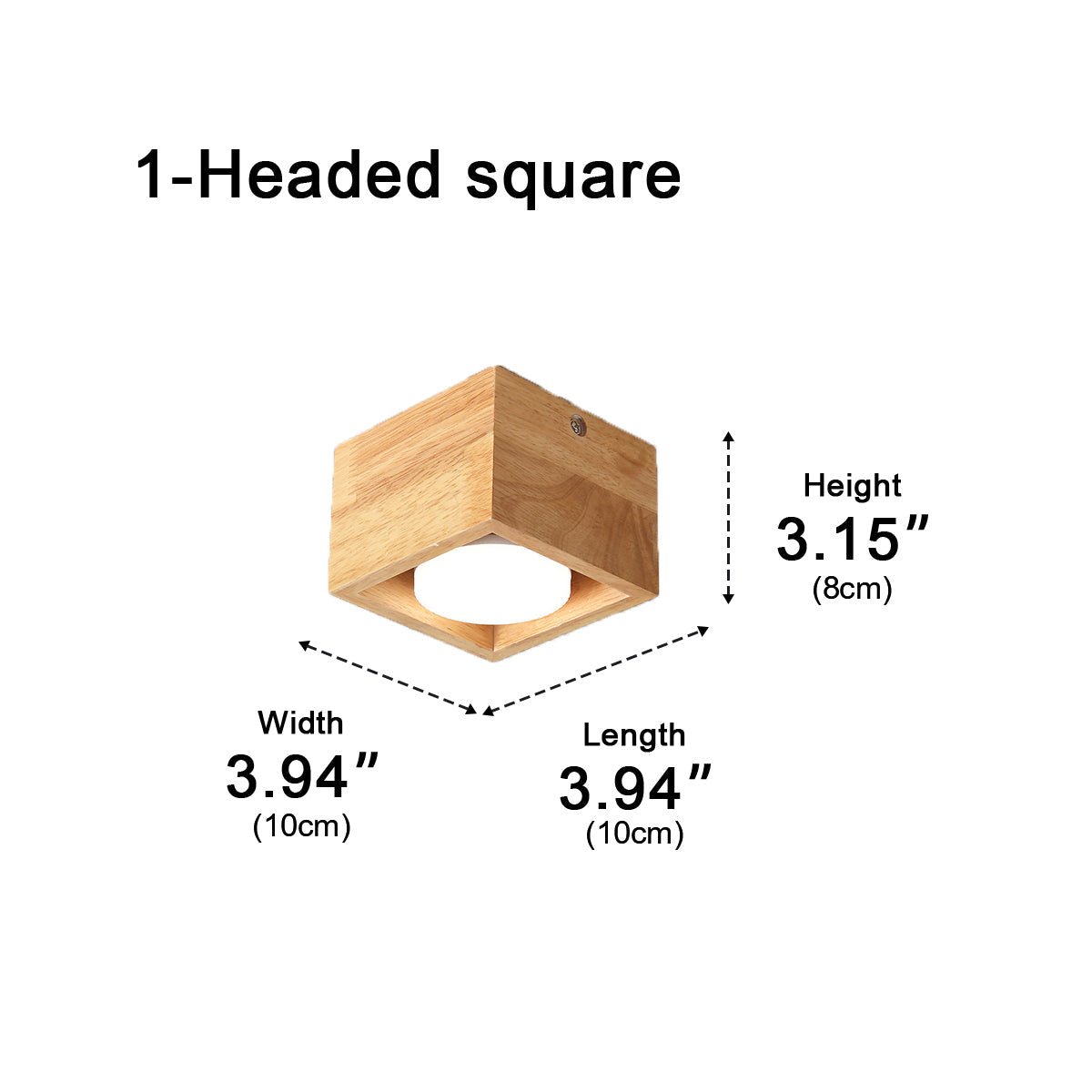 Lavisa - Wood Square LED Ceiling Spotlight Gimbal Fixture