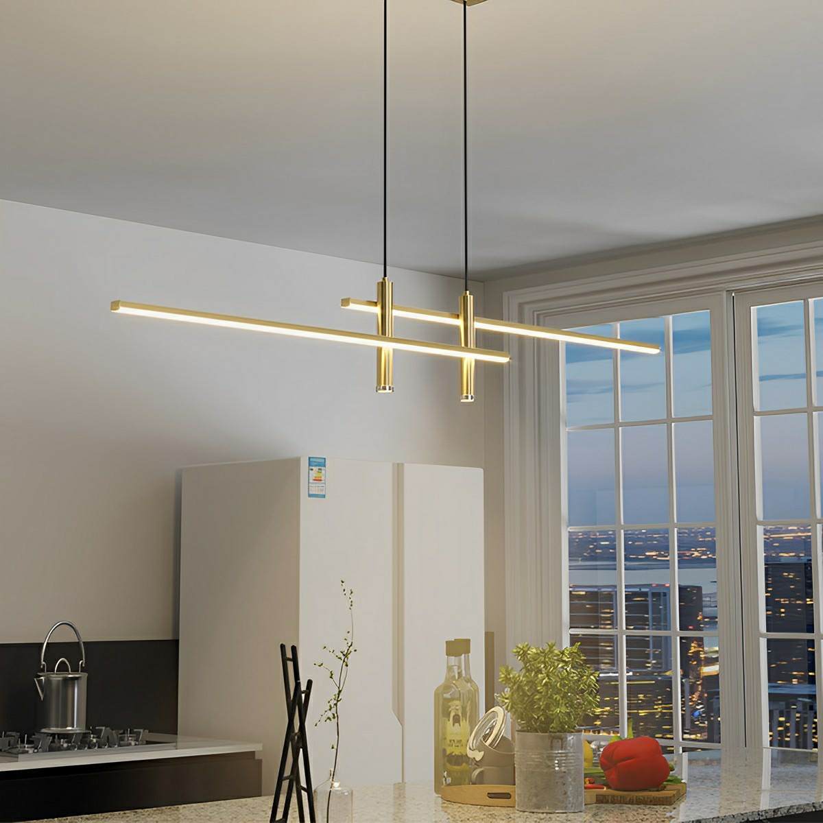 Lavisa - Modern Minimalist LED Strip Pendant Light