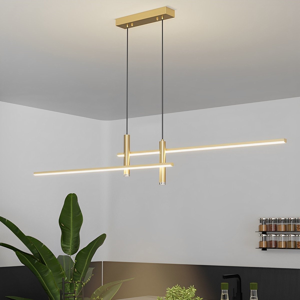 Lavisa - Modern Minimalist LED Strip Pendant Light