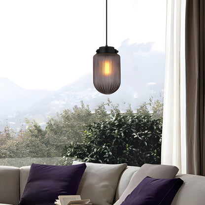 Lavisa - Ribbed Glass Pendant Light