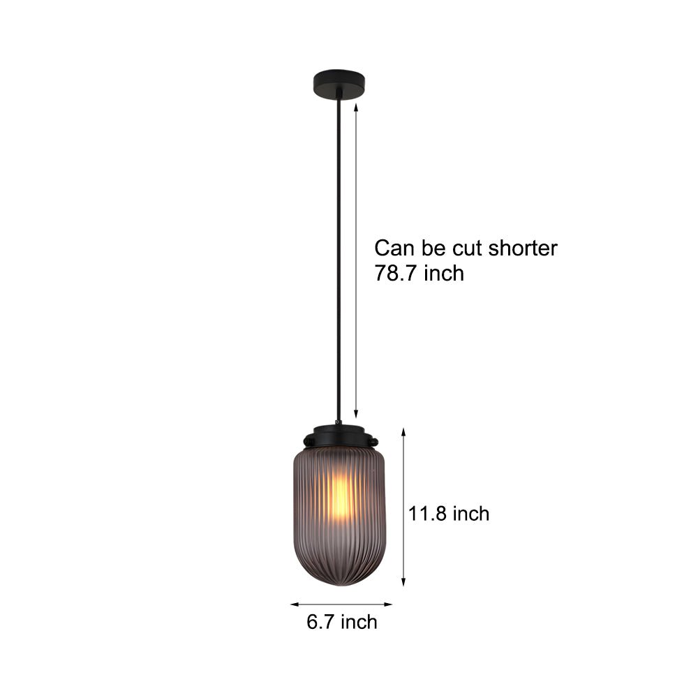 Lavisa - Ribbed Glass Pendant Light