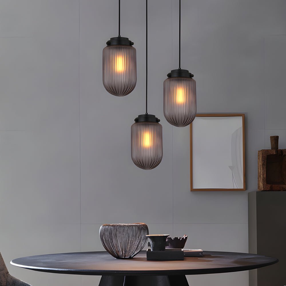 Lavisa - Ribbed Glass Pendant Light