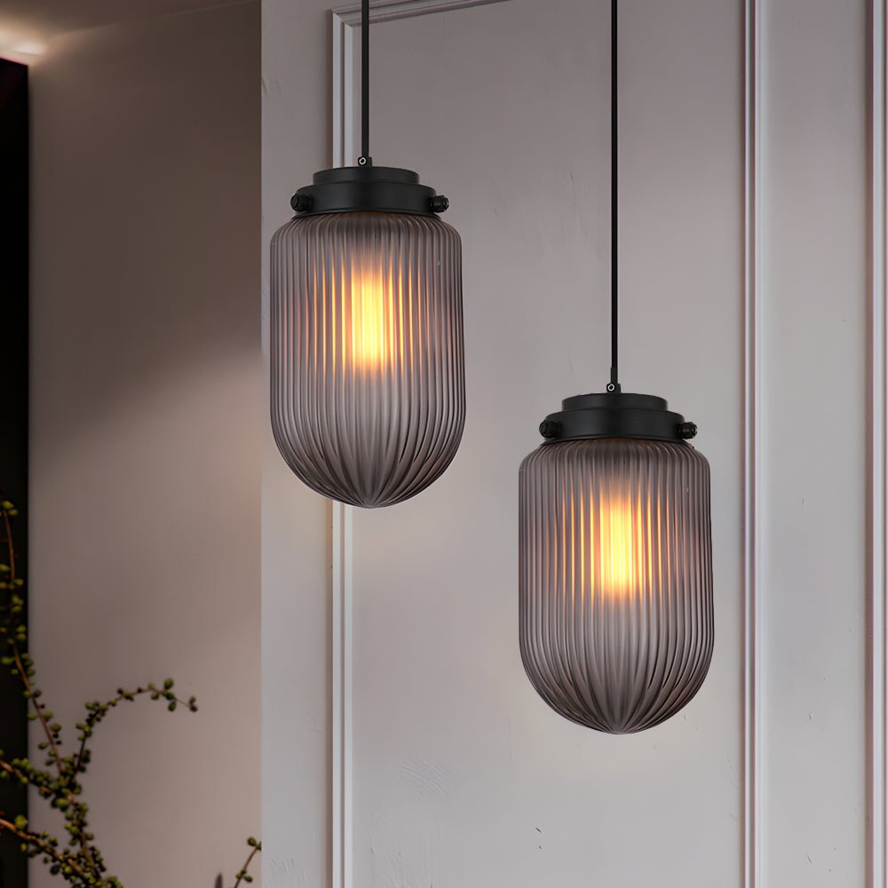 Lavisa - Ribbed Glass Pendant Light