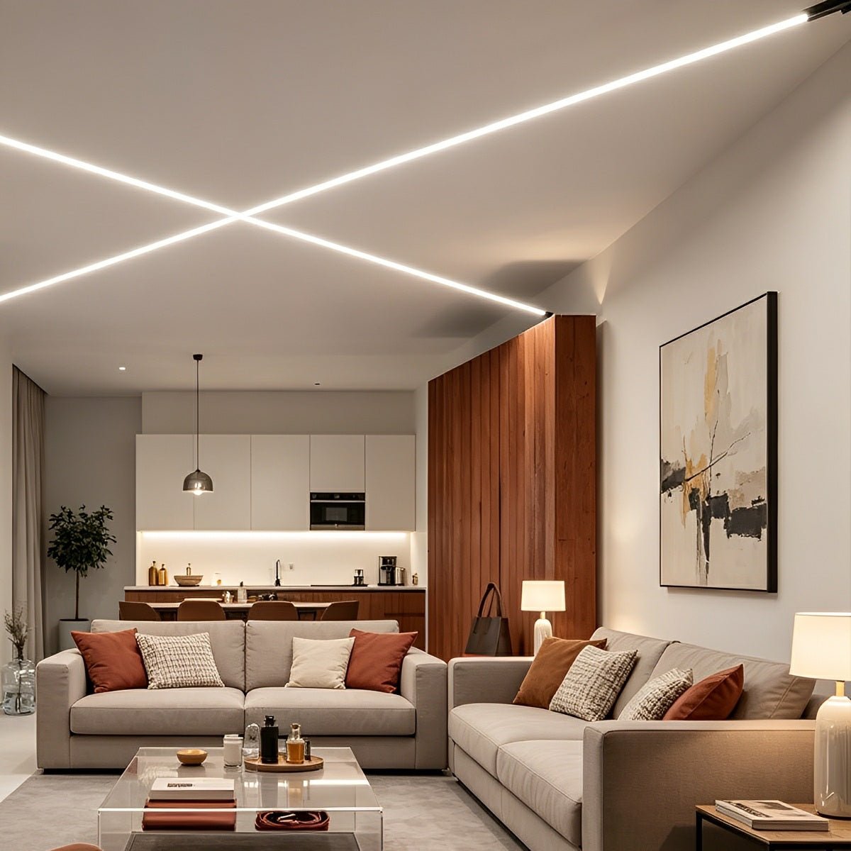 Lavisa - Modern Rotatable LED Linear Strip Light for Ceiling