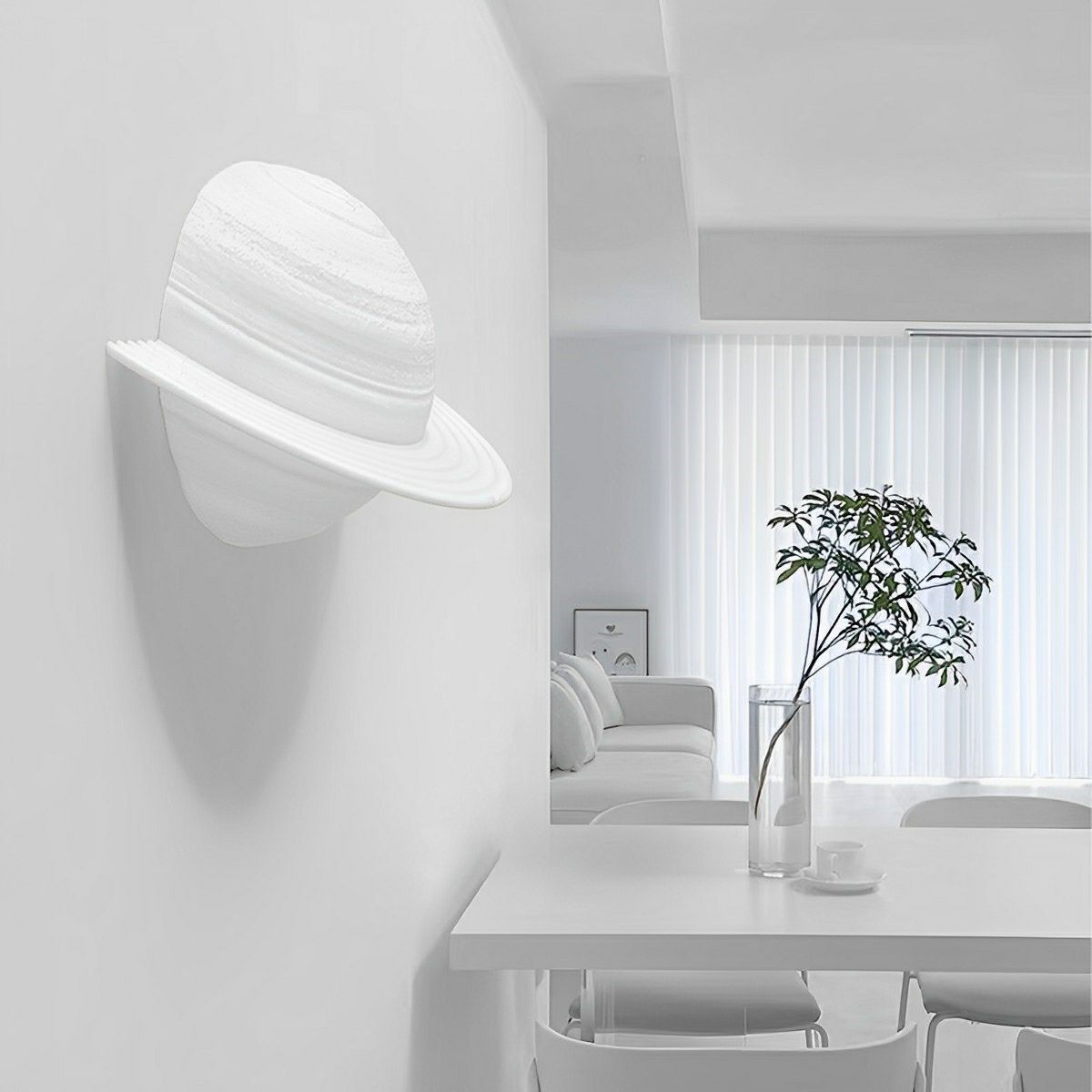 Lavisa - Modern Semicircle Saturn 3D Planet LED Indoor Wall Light