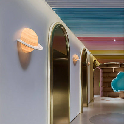 Lavisa - Modern Semicircle Saturn 3D Planet LED Indoor Wall Light