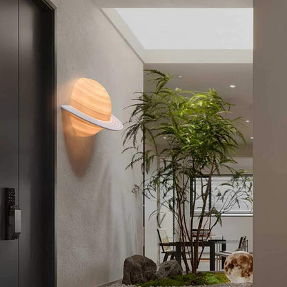 Lavisa - Modern Semicircle Saturn 3D Planet LED Indoor Wall Light
