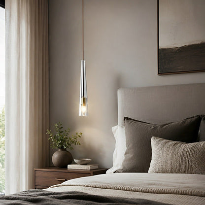 Lavisa - Modern Slim Conical Crystal Pendant Light