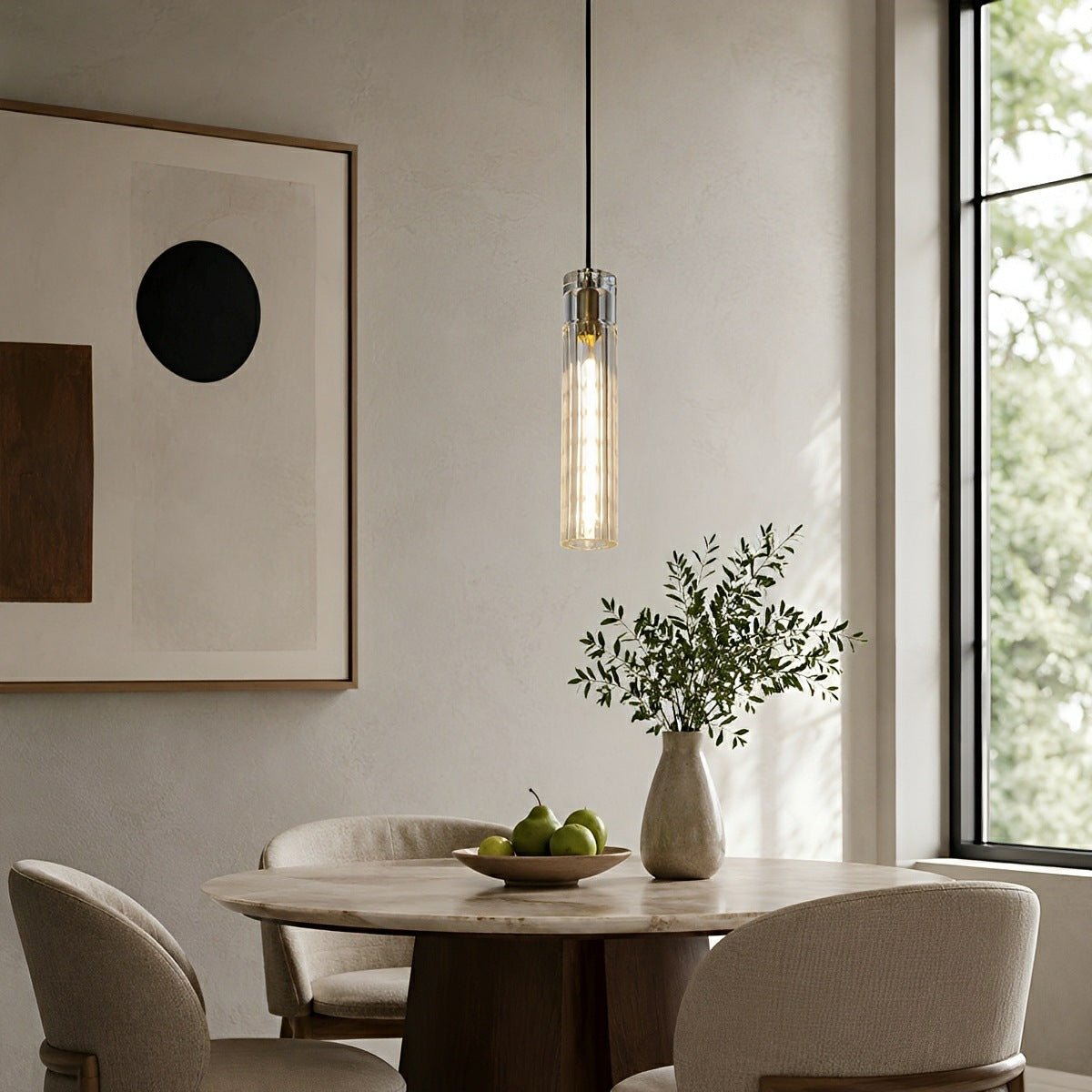 Lavisa - Slim Cylindrical Crystal LED Pendant Light