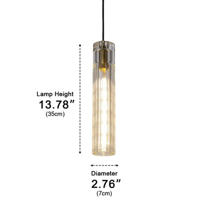 Lavisa - Slim Cylindrical Crystal LED Pendant Light