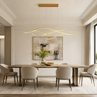 Lavisa - Modern Wave LED Linear Pendant Light