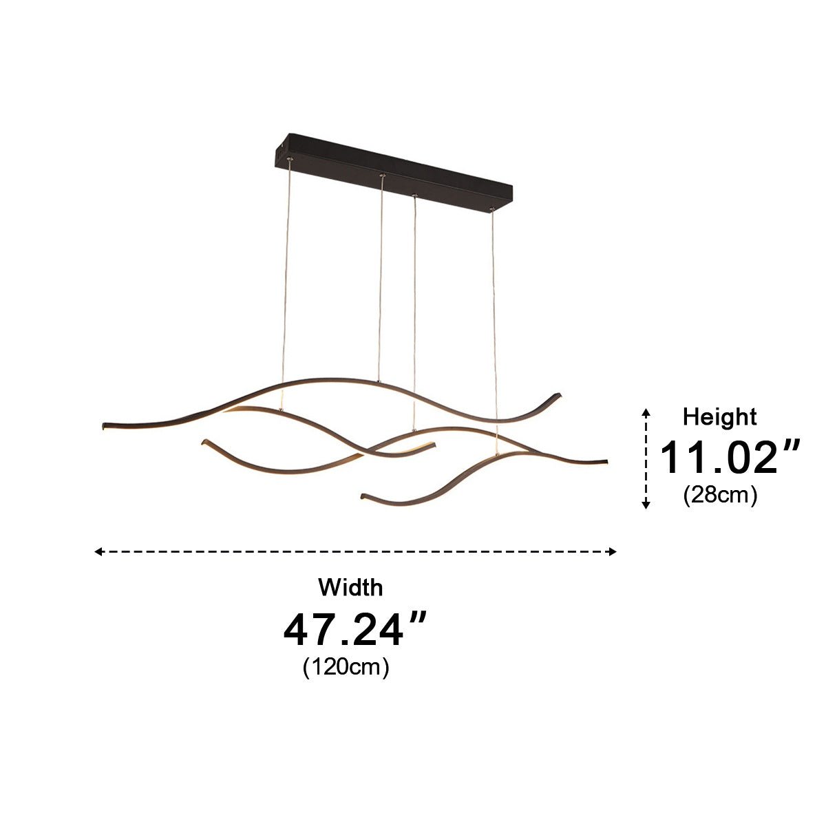 Lavisa - Modern Wave LED Linear Pendant Light