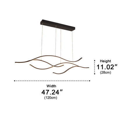 Lavisa - Modern Wave LED Linear Pendant Light