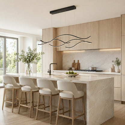 Lavisa - Modern Wave LED Linear Pendant Light