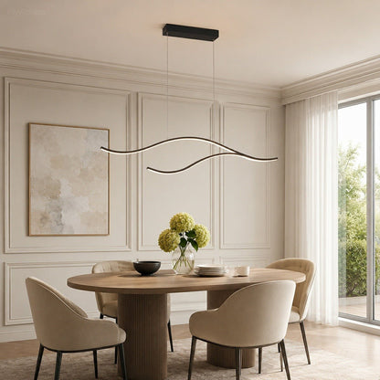 Lavisa - Modern Wave LED Linear Pendant Light
