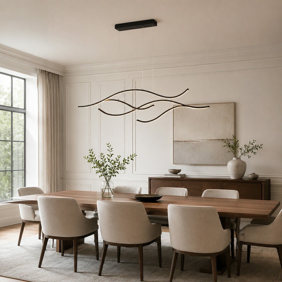 Lavisa - Modern Wave LED Linear Pendant Light