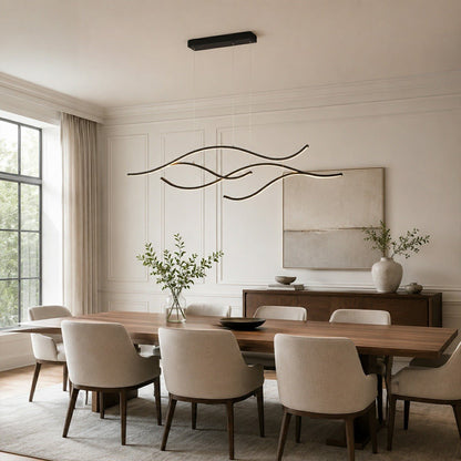 Lavisa - Modern Wave LED Linear Pendant Light