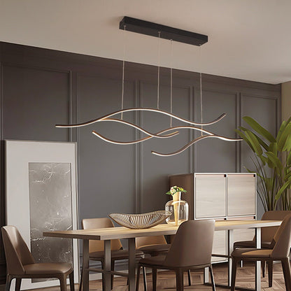 Lavisa - Modern Wave LED Linear Pendant Light