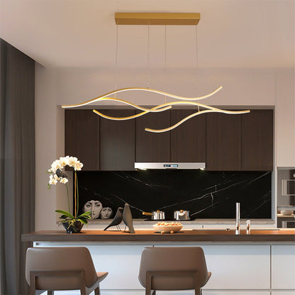 Lavisa - Modern Wave LED Linear Pendant Light