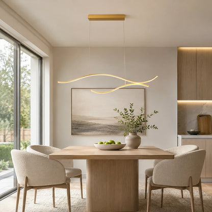 Lavisa - Modern Wave LED Linear Pendant Light